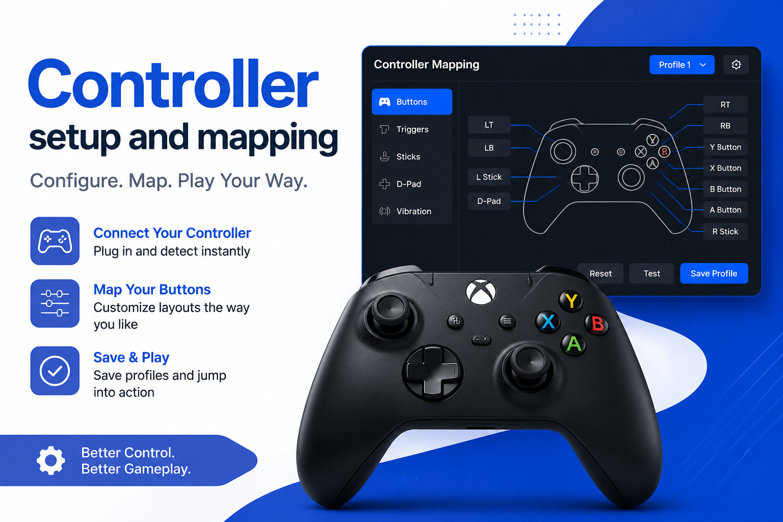 Controller setup and mapping
